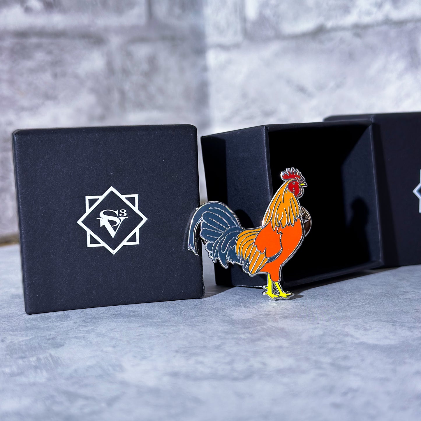 Rooster pin