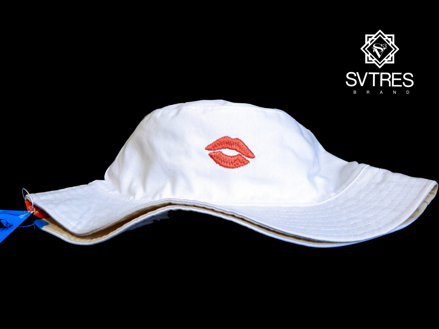Kiss print reversible Bucket hat